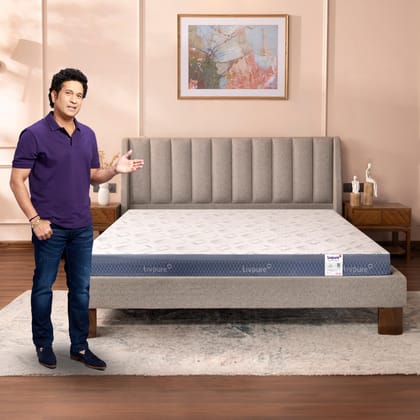 Livpure Smart Ortho PRO+ Memory Profile with S-Shape HR Foam Mattress| 5D Zones & COMFORTSCIENCE Tech with Embedded BIOCRYSTALS | High GSM Neon Fabric |Queen Bed (72x60x6) inch, Washable Zipper Cover