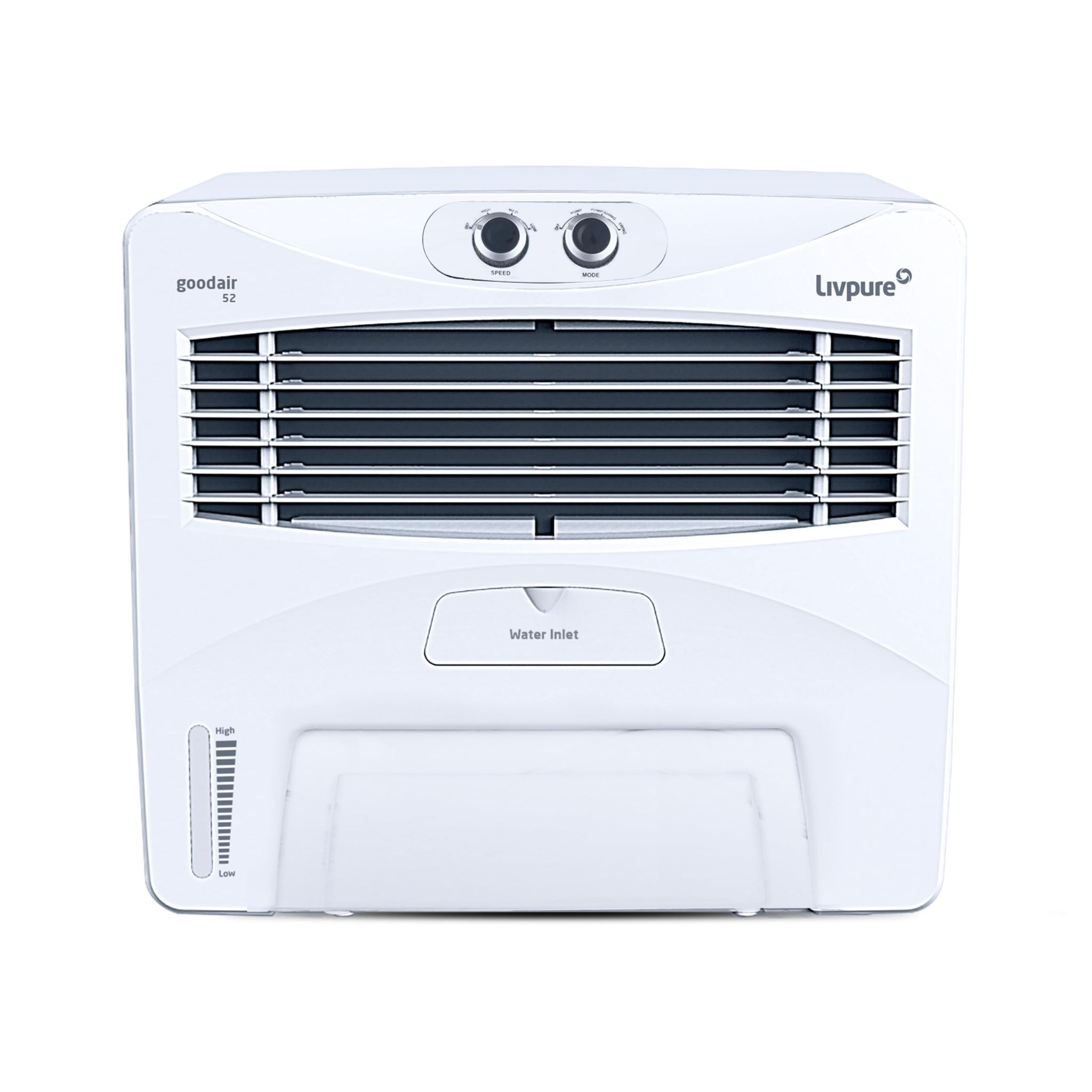 Livpure Goodair Window Air Cooler- 52L | Cooler with High Air Delivery, Ice Chamber, Wood Wool Pads, Castor Wheels | Room Cooler with Inverter Compatibility| 2 year Warranty by Livpure