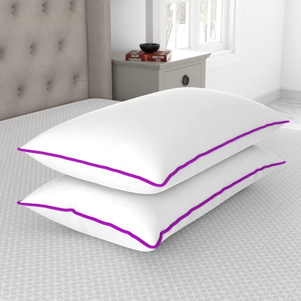 Livpure Smart Cloud Microfiber Extra Soft, Breathable Fabric, Side Sleeper & Cuddling Pillow with Standard Size 27 X 18 Inch - White (Pack of 2)
