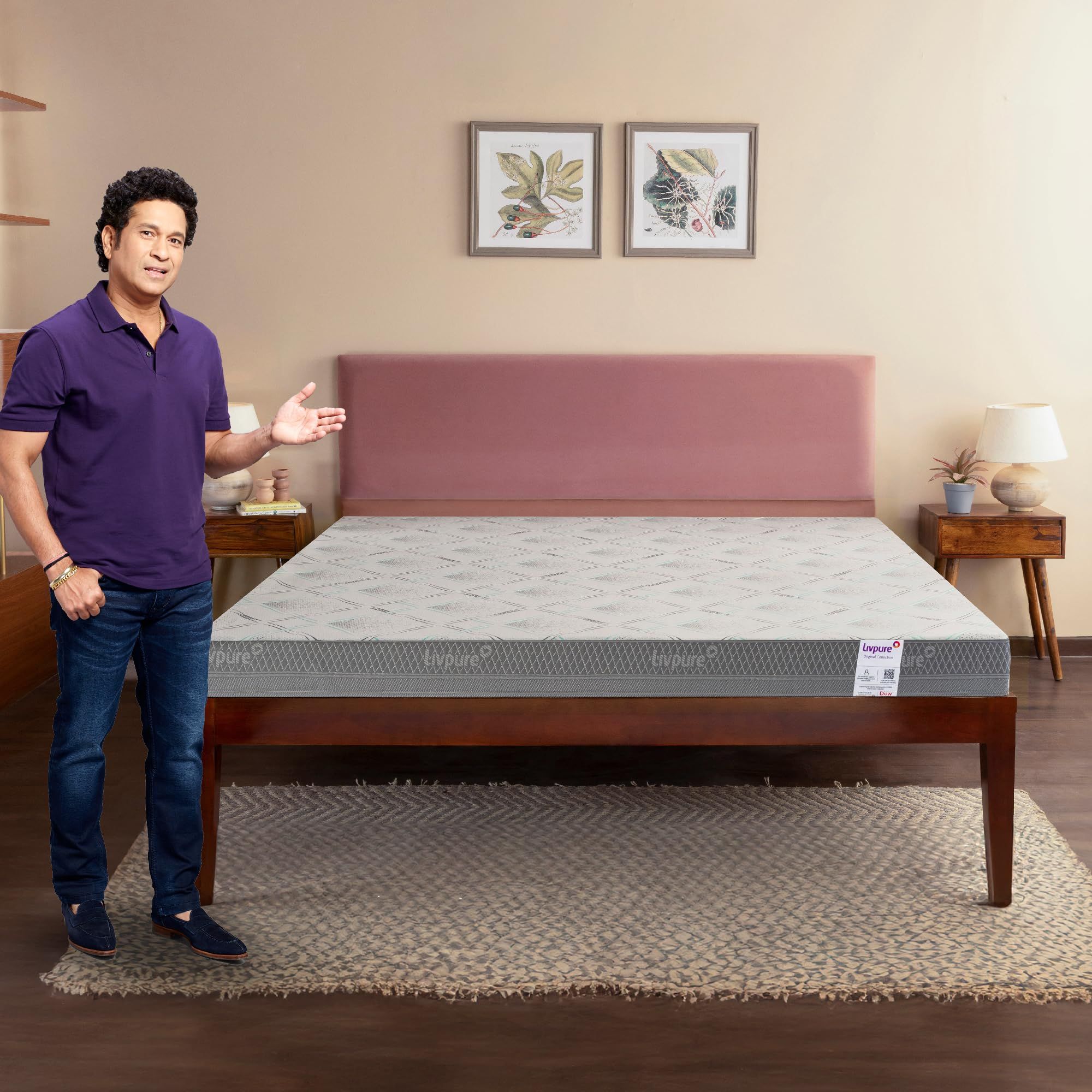 Livpure Smart Ortho Curvx 3 layered Orthopaedic and 5D curved Foam 10 inch King Memory Foam Mattress (L x W: 70 inch x 75 inch)