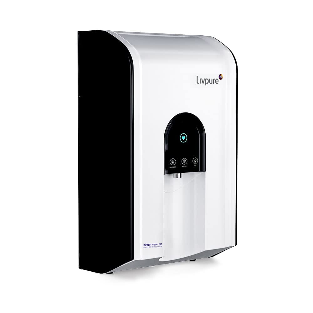 Livpure Zinger 6.5 L (For Rent) with water saving Technology, RO + UV + UF + Taste Enhancer + Copper Water Purifier