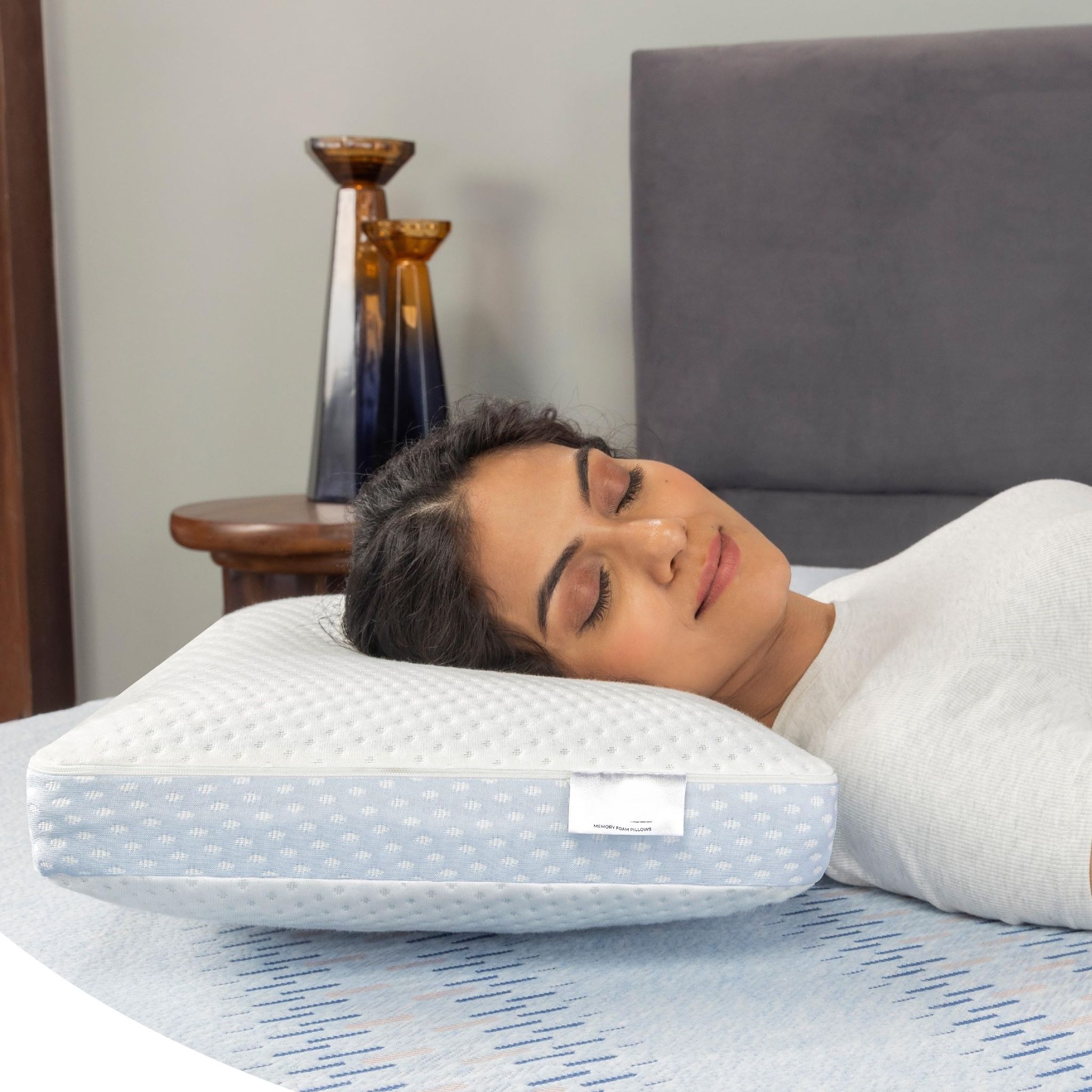 Livpure Smart Memory Foam Cool Gel Infused Pillow with Removal Cover, Standard