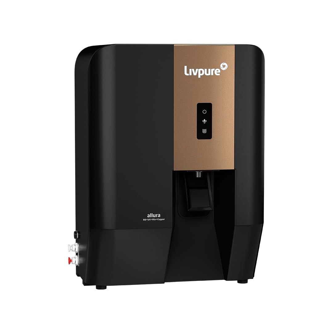 Livpure Allura Water Purifier | - All Filters Included | 8 Stage Advanced Purification | RO+UV+Copper+Mineralizer