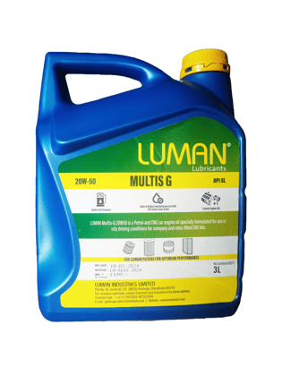  Luman Multis-G 20W-50 API SL Petrol & CNG Car Engine Oil, 3L