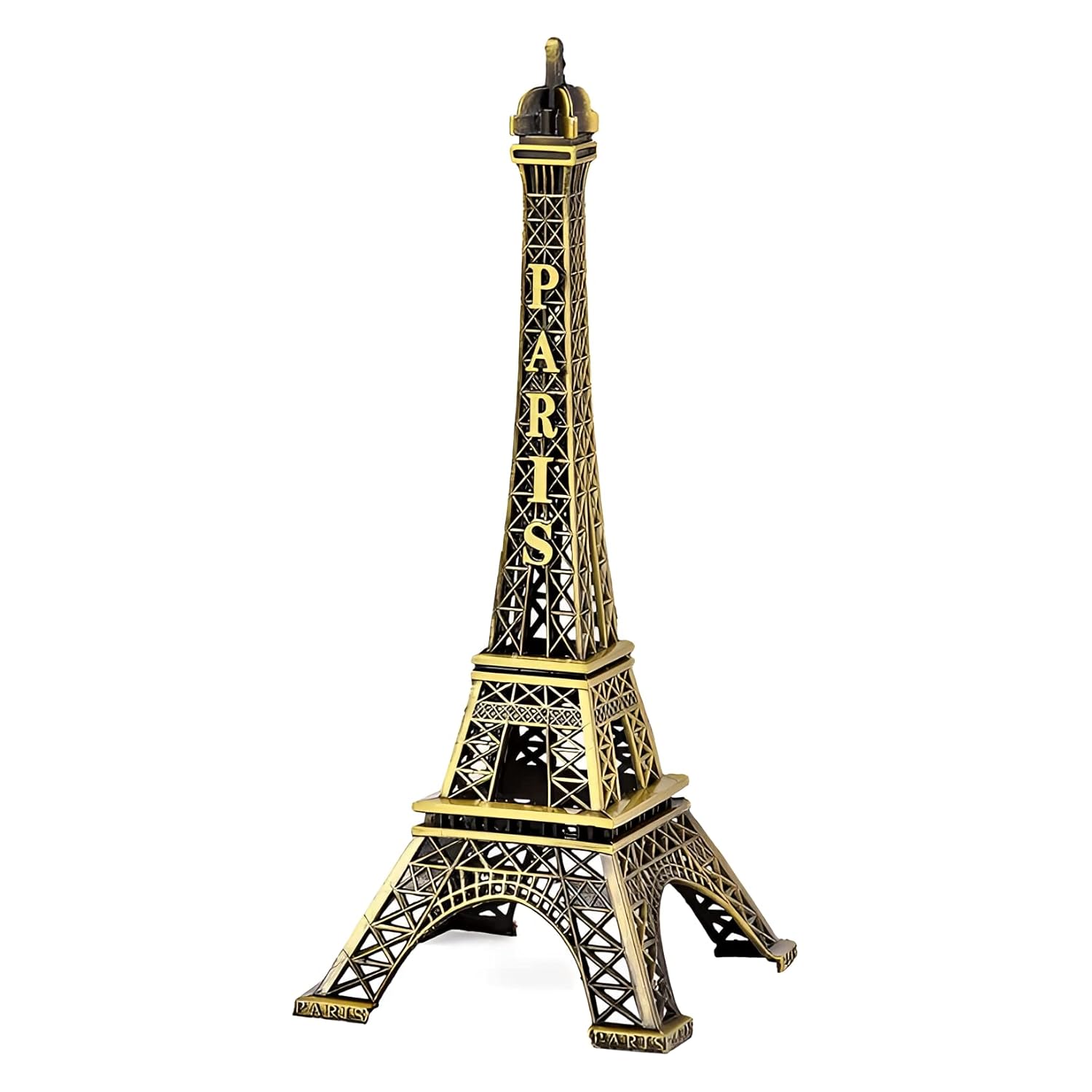 Meghwansh Handicrafts Paris Eiffel Tower Metal Craft Famous Landmark Building Metal Statue, Cabinet, Office, Gifts Decorative Showpiece.