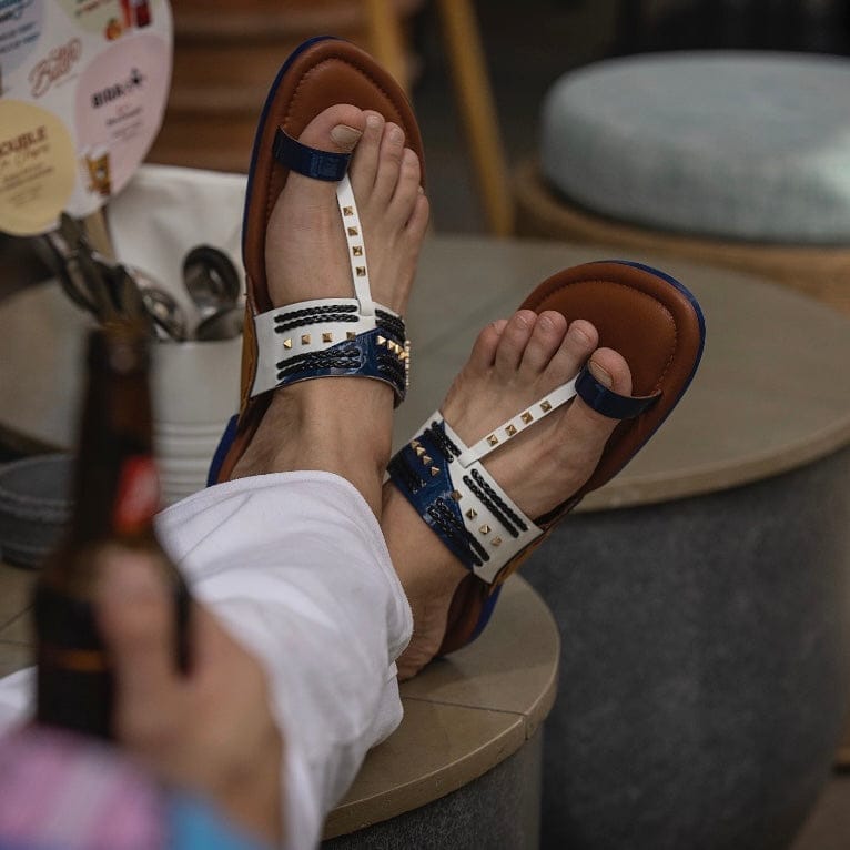 Z- White Leather Sandals