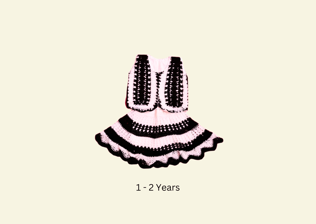 Handmade crochet dress for girls.