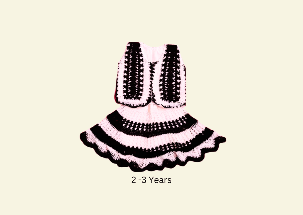 Handmade crochet dress for girls.