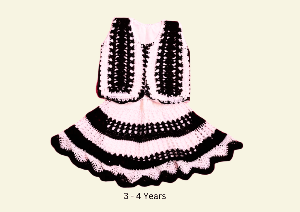 Handmade crochet dress for girls.