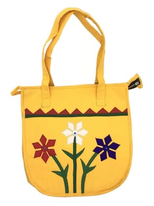 SURYANAGRI CRAFT Rajasthani Embroidered Shoulder Bag, Pure Cotton Shoulder Bag With Handmade Beautiful Patchwork