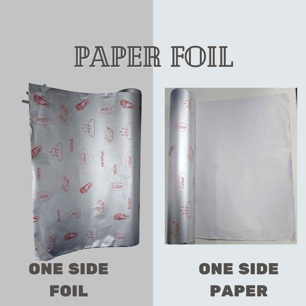 Claret 9+2 Meter Kitchen Paper Foil Roll, Durable for Cooking, High-Quality Paper Foil, Ideal for Food Wrapping and Storage - Pack of 1