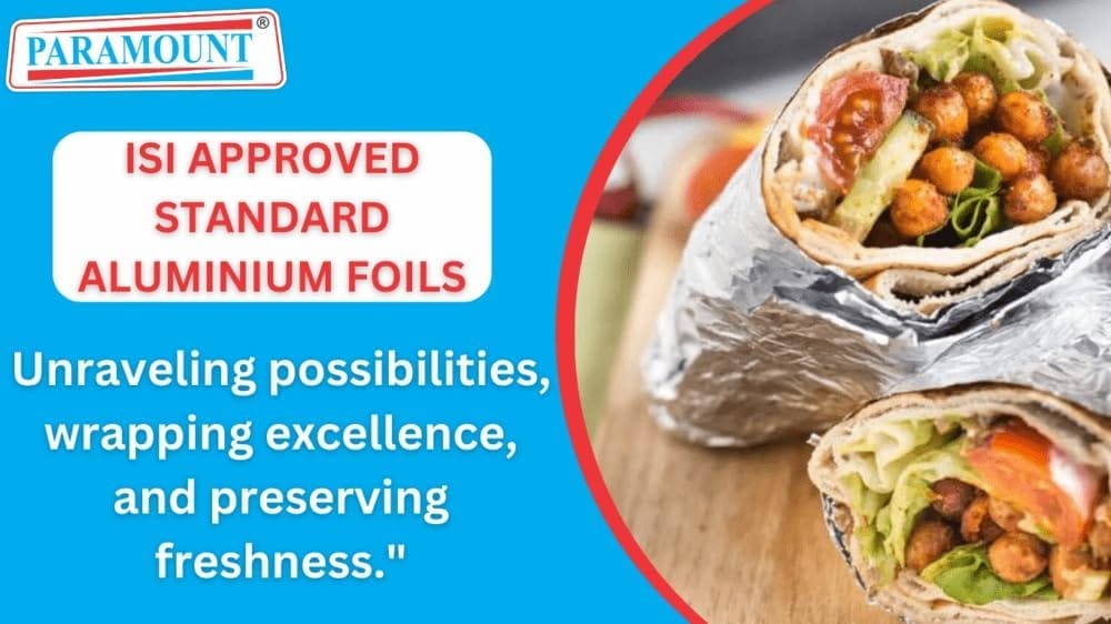 Paramount 1 Kg Net ISI Marked Aluminium Foil Roll - Food Grade, 18 Micron Thickness, Durable & Safe for Cooking & Storage (Pack of 2)