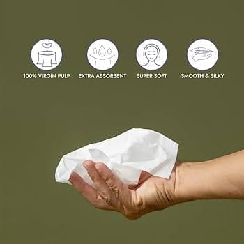 CLARET Polypack Facial Tissues - 2 Ply, 250 Pulls (500 Sheets), 18x20 cm, Super Soft, Multipurpose for Personal Care & Daily Use - Pack of 2