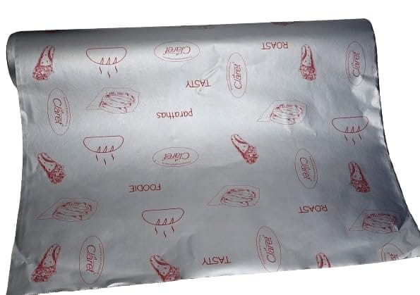 Claret 20+5 Mtr Kitchen Paper Foil - Aluminium Foil with Butter Paper, Multipurpose for Cooking, Wrapping & Baking