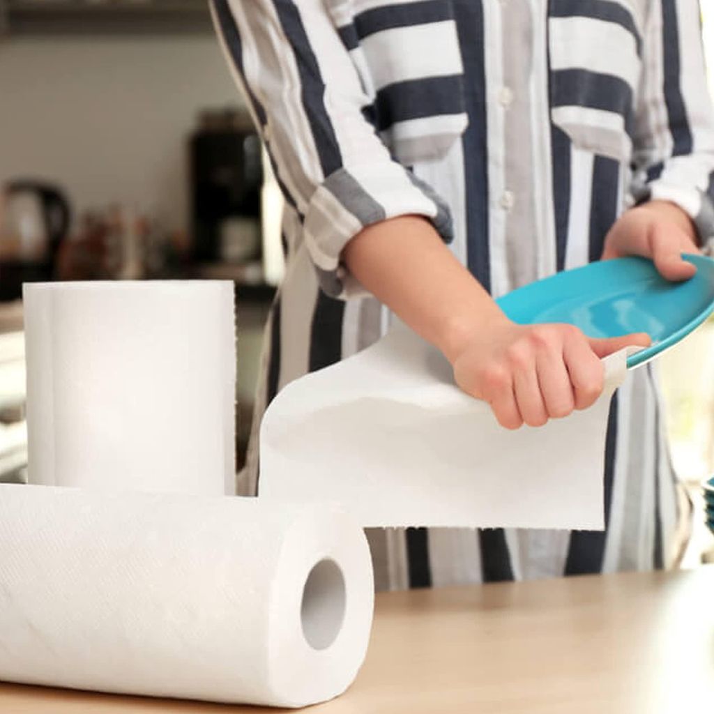 Claret 2-in-1 Soft & Natural Kitchen Paper Towels - 60 Pulls per Roll, 2-Ply, 20x20 cm, Highly Absorbent for Cleaning & Wiping, Pack of 1