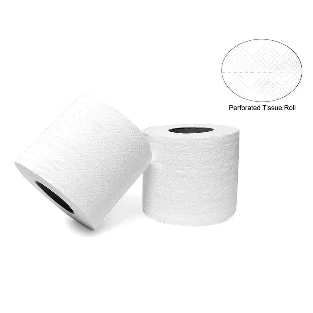 Claret Toilet Paper Rolls - 2 Ply, 4 in 1 Pack of 2, Total 8 Rolls with 760 Pulls, Soft, Durable & Hygienic for Daily Use