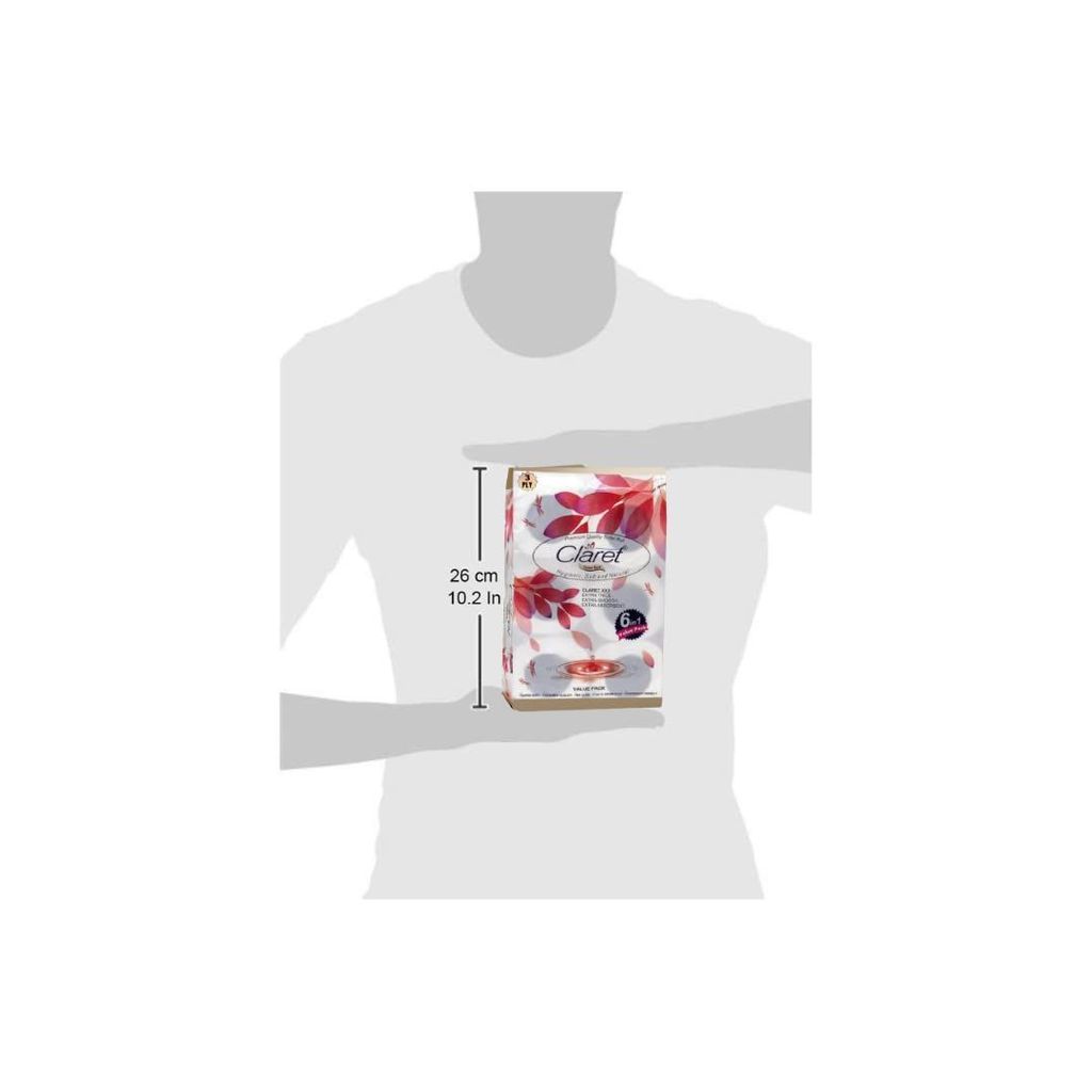 Claret Gold Premium Hygienic Toilet Rolls | Super Soft & Natural 3-Ply Tissue | 6-in-1 Family Pack | Luxury Bathroom Essentials