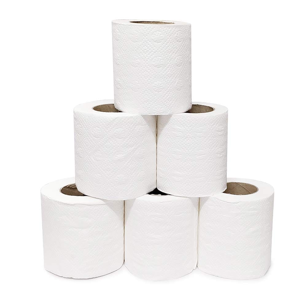 Claret Gold Premium Hygienic Toilet Rolls | Super Soft & Natural 3-Ply Tissue | 6-in-1 Family Pack | Luxury Bathroom Essentials