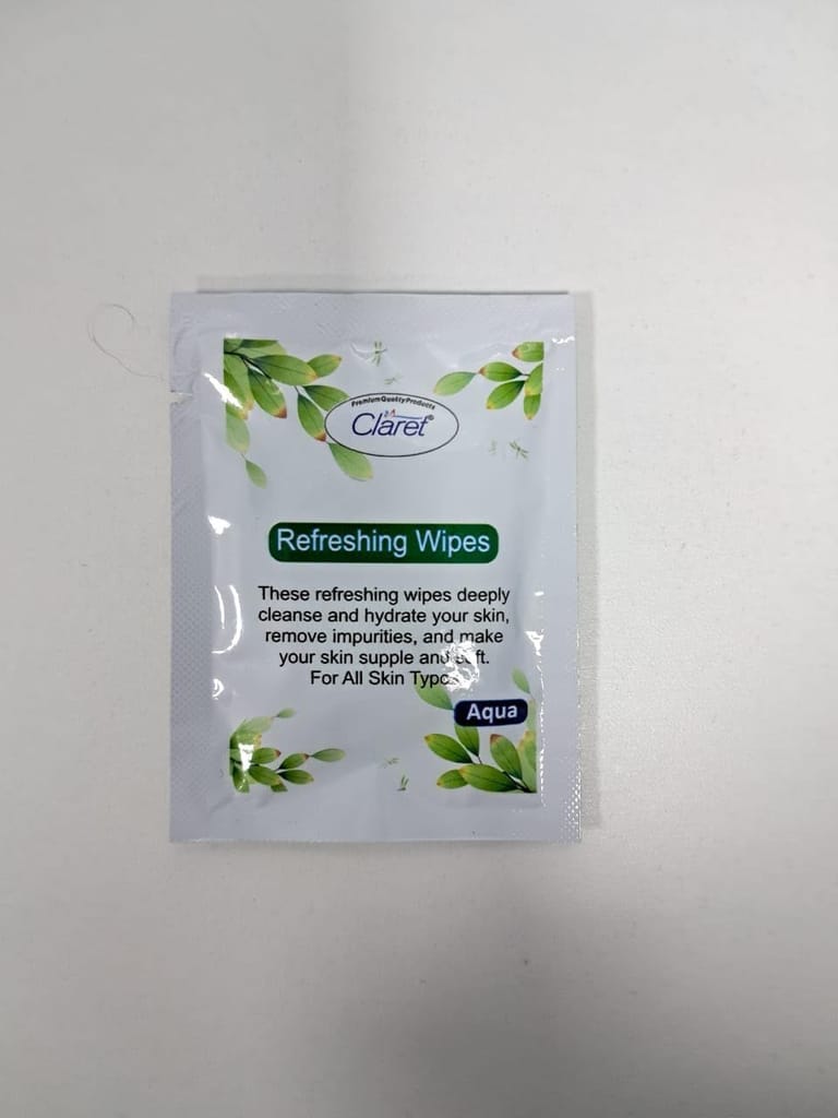 Claret Multipurpose Aqua Wet Wipes - 50 Pcs (Pack of 1) for Skin & Object Cleaning, Gentle, Hygienic and Travel-Friendly