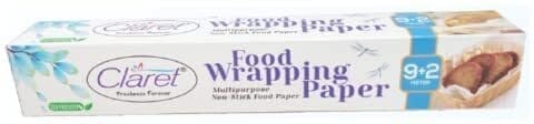 Claret 9+2 MTR Printed Food Wrapping Butter Paper Roll - Keeps Food Fresh & Hygienic, Durable & Multipurpose for Daily Use - Pack of 1