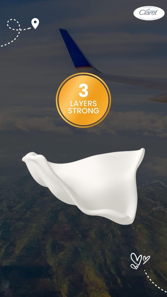 Claret supple ultra soft white facial tissues, Hygienic soft and Natural Extra thick, Smooth, Absorbent 75 Pulls 3 Ply 4 in 1 Pack