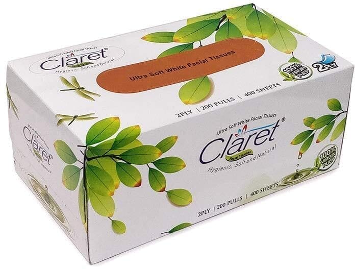 Claret 200 Pull 3 in 1 FT Pack of Soft & Gentle Facial Tissue Napkins - Multipurpose Dry Tissue for Personal Care, Car & Daily Use (Pack of 3)