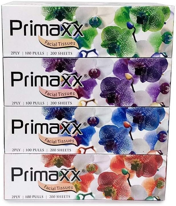 Primaxx 100 Pull 2-Ply 4-in-1 Facial Tissue Pack 1 - Super Soft Dry, Multipurpose, Bedside, Office, Car and Dressing Table