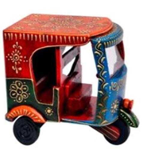 Arjun Art And Craft  Wooden Hand Painted auto /Toy [pack of 1]