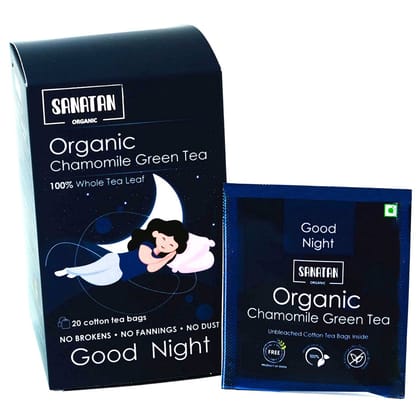 Sanatan Organic Chamomile Good Night Green tea- 20 sachets Sanatan Organic Chamomile Good Night Green tea- 20 sachets