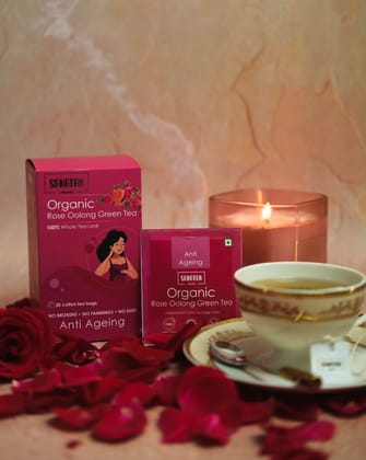 Sanatan Organic Rose Oolong Anti Ageing tea.- 20 sachets Sanatan Organic Rose Oolong Anti Ageing tea.- 20 sachets
