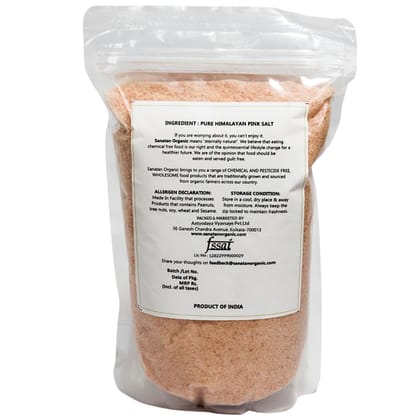 Sanatan Organic Himalayan Pink Salt - 1000gms Sanatan Organic Himalayan Pink Salt - 1000gms