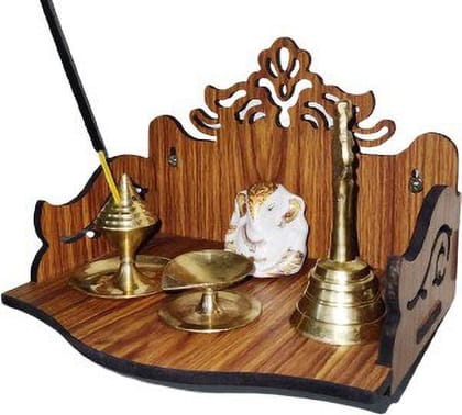 Kavita Art Wooden Beautiful Plywood Mandir Pooja Room Home Decor Office OR Home Temple Wall Hanging Product.