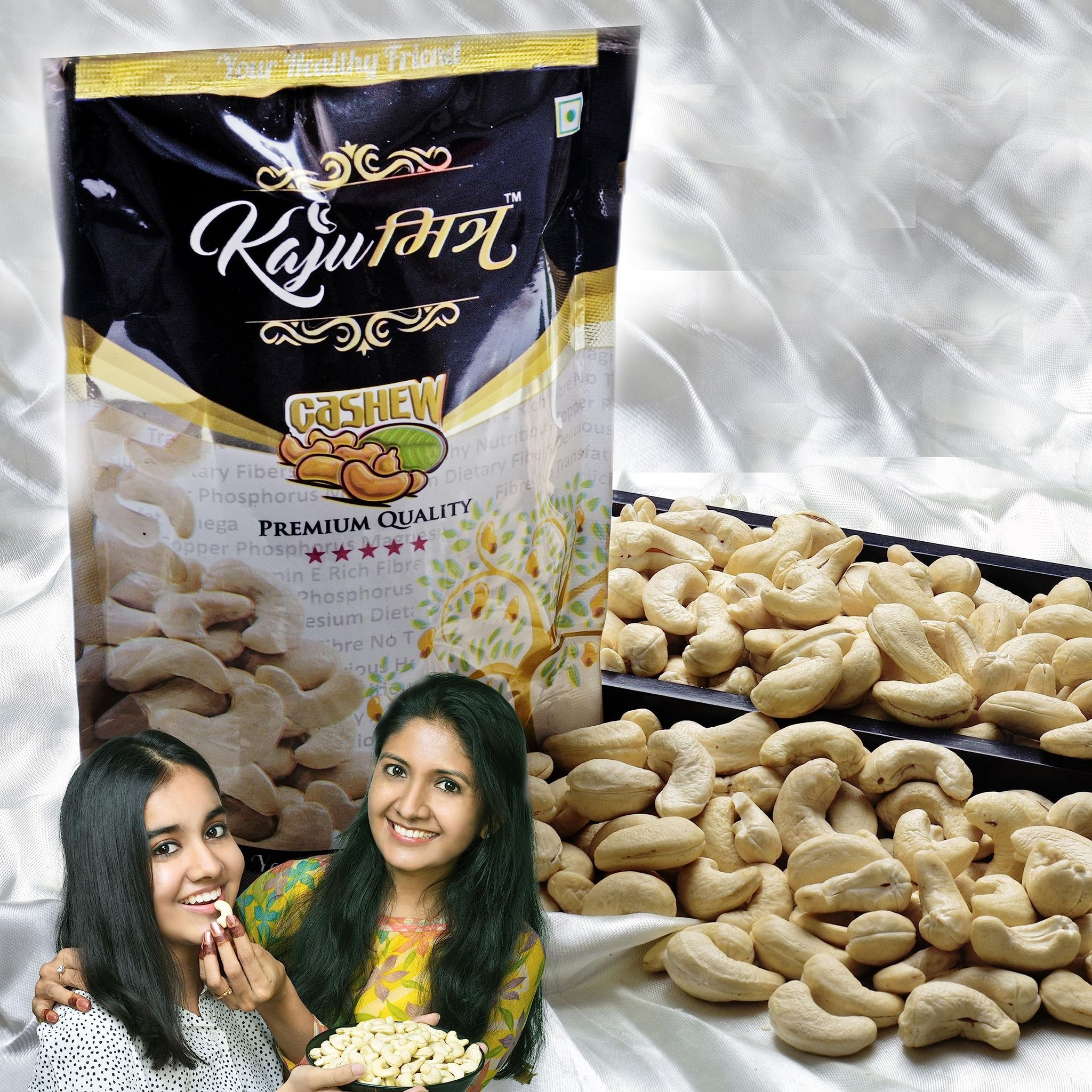 Hot Air Roasted Salted Cashews Nuts | 5 Star premium Cashew Nut by Kaju Mitra | Nutritious & Delicious Kaju Gluten Free Natural Crunchy Cashews Rich in Protein & Dietary Fibers Zero Cholestrol & Transfat - 1 Kg
