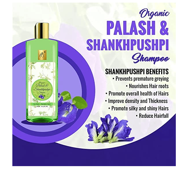 Palash & Shankhpushpi Shampoo For prevention from Hair Loss, Damaged roots & Improve Hair Growth & Texture 300 ML