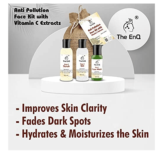 Anti Pollution Face Kit with Vitamin C Extracts (130 ml) For Brighter & Softer Skin I Both Men & Women I Glowing Skin Facial Kit I Anti Ageing I Skin Whitening I Paraben & SulfateFree- Pack of 2