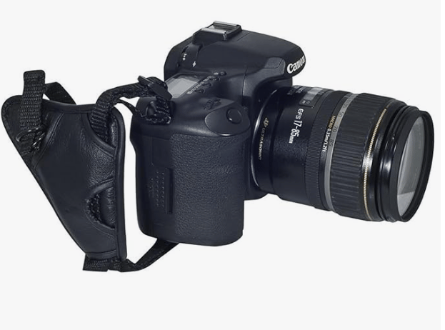 HANUMEX Triangular Wrist Grip Strap, Secure, Stylish Camera Support in Elegant Black