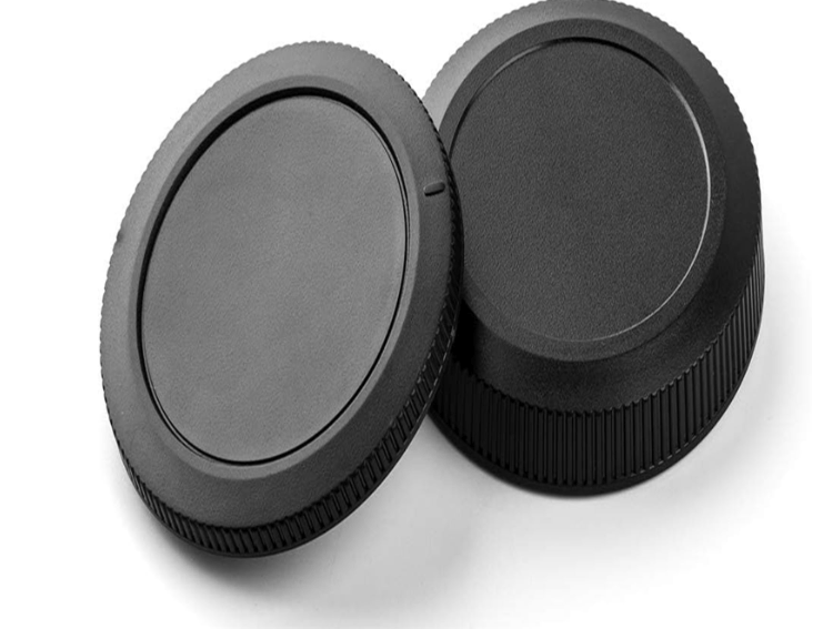 Hanumex® RF Mount Rear Body Cap - Ultimate Black Cap Set for Canon EOS R Series: Lens Rear Cap, Camera Body Cap, and Lens Cover