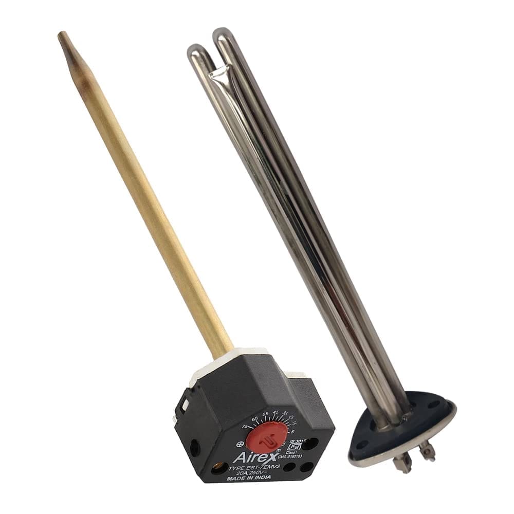 Airex Triangle Type Geyser Heating Element Heater Element With Thermostat Cut-Off Electronic Electric Water Heater Geyser Temperature Controlling Sensor