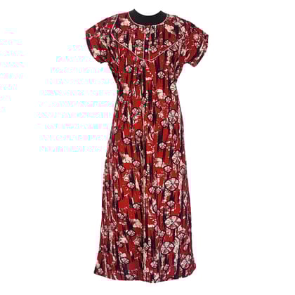  Women's Printed Cotton Maxi Nightgown