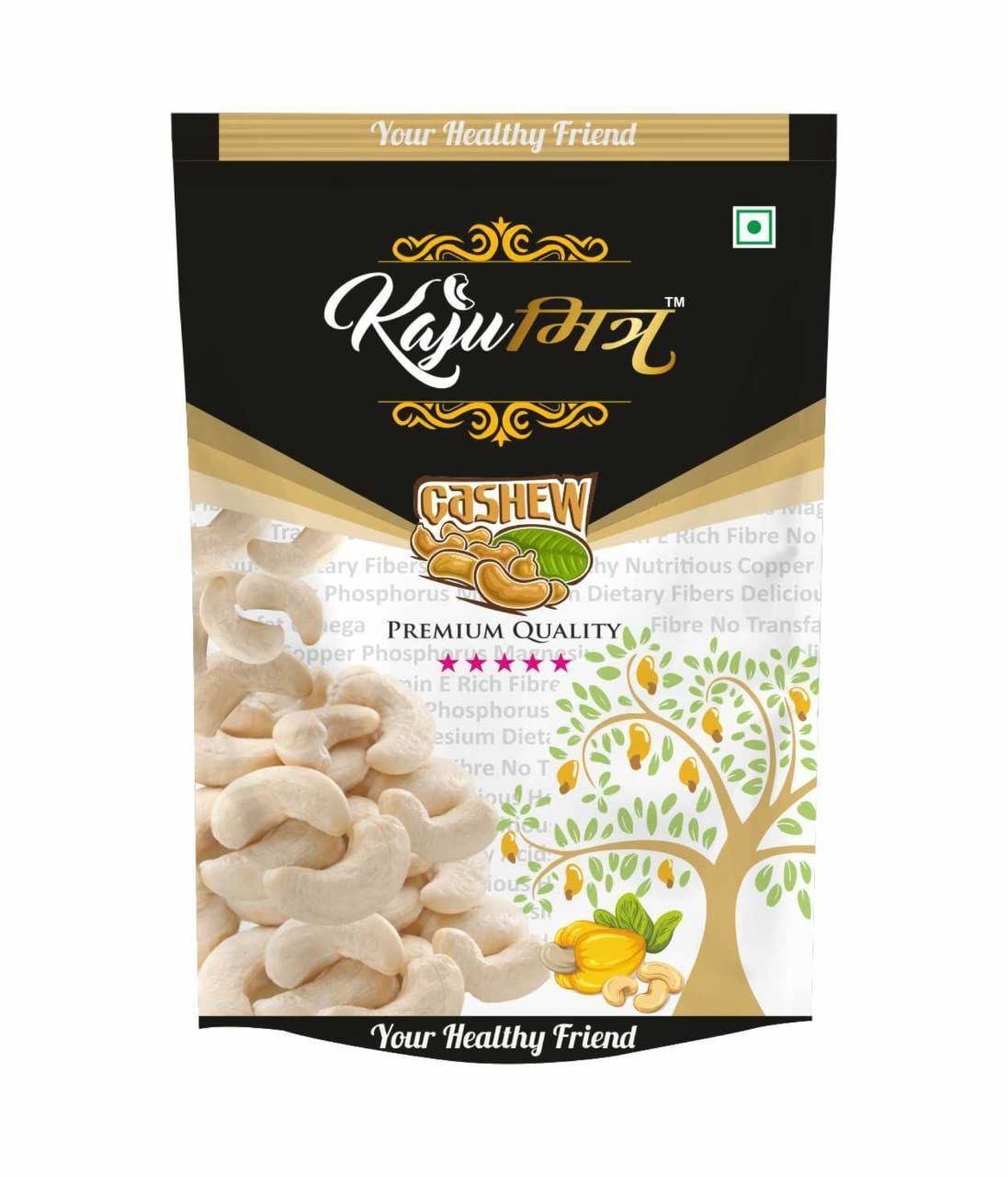 Kaju Mitra Cashews | Premium Quality cashews | 100% Natural and Organic| W240 Cashews| 5 star