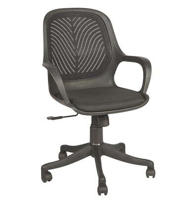 MANGO BLOSSOM VALLEY MID BACK MESH OFFICE CHAIR BLACK