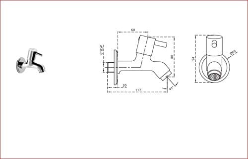 Cera Classic Single Lever Basin Mixer Tap with 150mm Spout