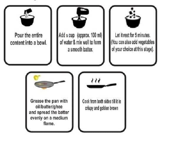 foodfrillz High Protein Chilla Mix/Dosa Mix Healthy Breakfast premix Fibre Rich Instant Ready to Cook