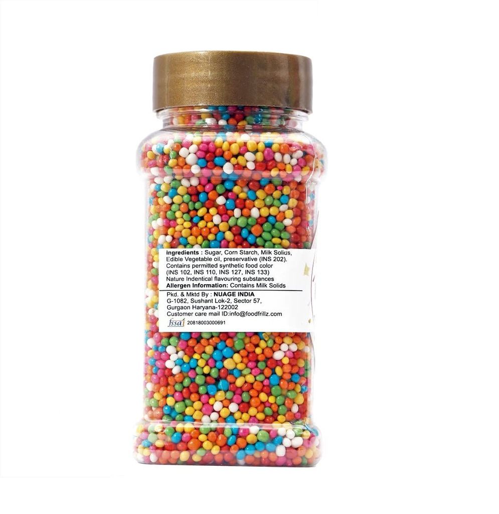 foodfrillz Multicolor Balls Sugar Sprinkles, single pack, 100 g