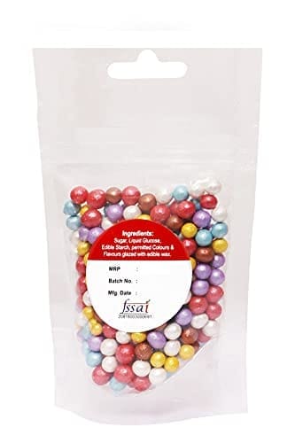 foodfrillz Multicoloured Pearl Balls for cake decoration, 50 g