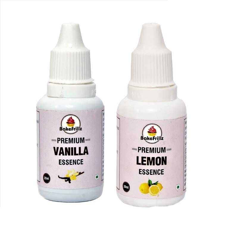 Bakefrillz Food Flavour Essence - Vanilla and Lemon (20 ml x 2)