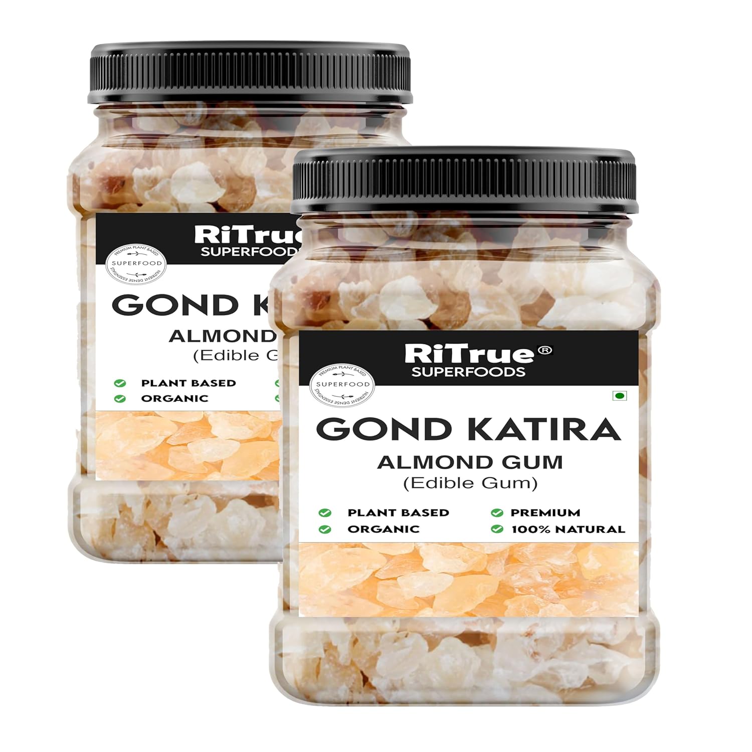 Tamransh Ritrue Katira Gond - Ritrue Superfoods Organic Gond Katira (Tragacanth Gum) - 100% Natural, Plant-Based, Edible Gum (Pack of 250 Grams)