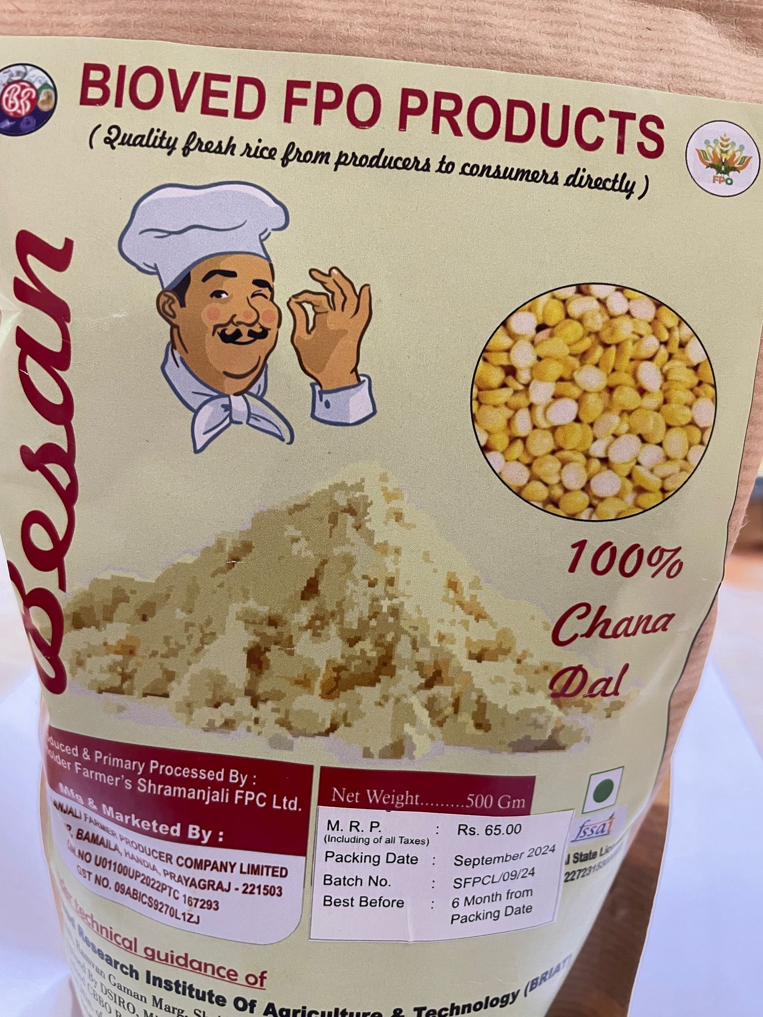  100% Organic Chana Dal - 500gm