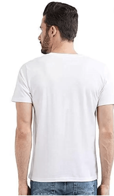 Trendy Men Ikkay Fshion  Men Printed Round Neck Reversible Poly Cotton White T-Shirt 2025 at Sho
