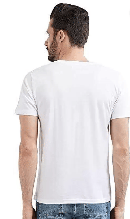 Best Men Ikkay Fashion  Men Typography Round Neck Reversible Poly Cotton White T-Shirt 2025 at S